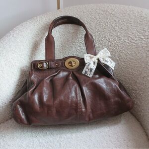 🤎 Y2k 2009 Coach brown turnlock bag 🤎